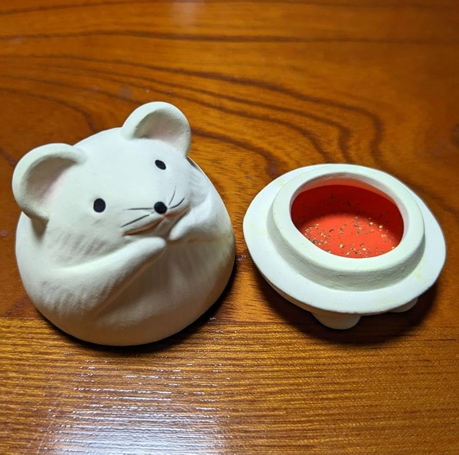 Amazon.co.jp: ねずみ 子 干支 香合 合子 茶道具 : ホーム＆キッチン